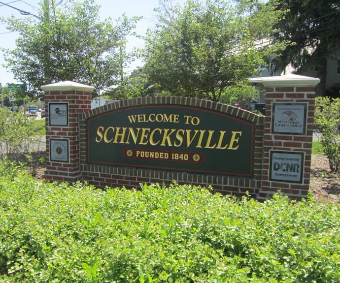 Welcome to Schnecksville sign in Schnecksville, PA